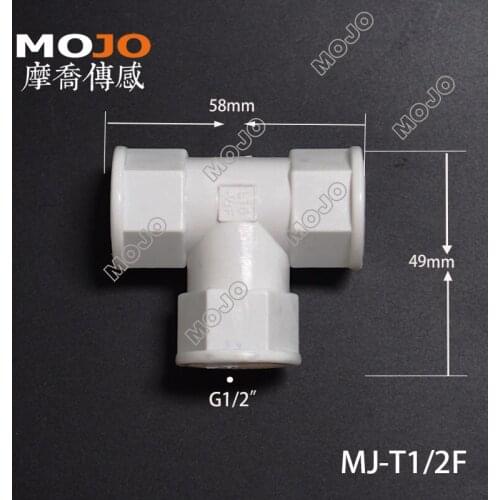Pipe fitting DN15 diameter Plastic MJ-T1/2F(50pcs/lot) POM Tee connector pipe joint Plumbing fittings