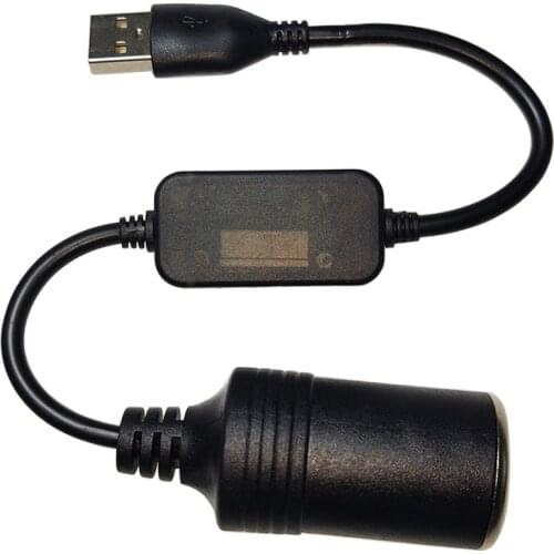 JKM Car Cigarette Lighter Socket USB 5V To 12V Auto Converter Adapter Wired for Xiaomi Power Bank DVR