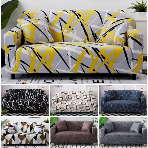 Elastic Sofa Cover Set Cotton Universal Sofa Covers for Living Room Pets Armchair Corner Couch Cover Corner Sofa Chaise Longue