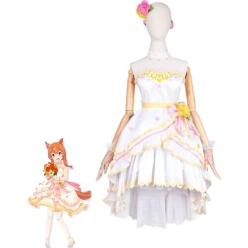 Game Pretty Derby Cosplay Costume Mayano Top Gun Cute Wedding Dress Women Party Outfits Halloween Carnival Uniforms Custom Made