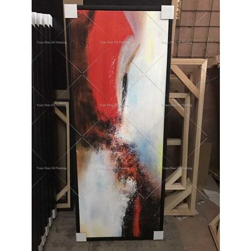 Red Crowd Handpainted Abstract Oil Painting Landscape Oil Painting On Canvas Wall Art Wall Pictures For Living Room Home Decor