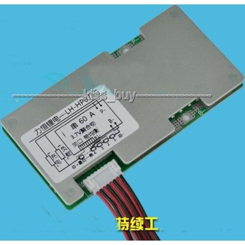 6s 24v Li-ion Lithium Cell 60A 18650 Battery Protection BMS PCM Board with Balance