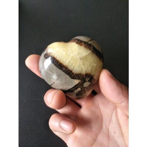 NATURAL Polished Septarian Dragon Stone Heart Healing