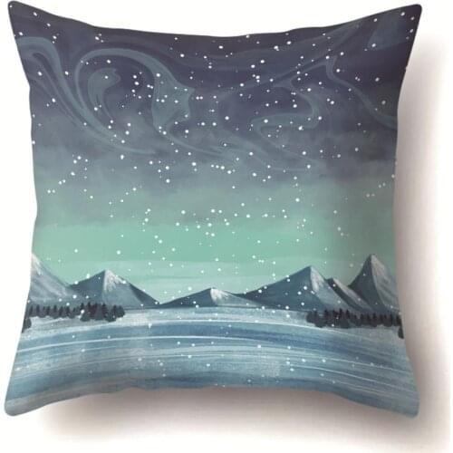 New Hot Sale Pillowcase Happy Fall christmas Soft Linen Pillow Case Home 45*45cm Cushion Case