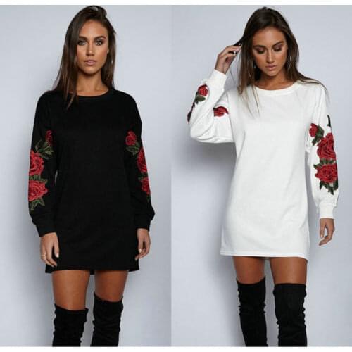 Newest Women Floral Long Sleeve Pullover Ladies Casual O-Neck Tops Shirt for Spring and Fall Fashionable Style Female Tops