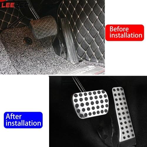 Accelerator Brake Footrest Pad for Mercedes Benz C E S GLK SLK CLS SL-Class Stainless Steel Rest Pedal Pads Car Accessories