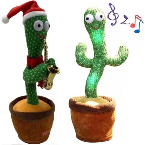Dance Cactus Electron Plush Toy Soft Plush Doll Cactus Sing And Dance Voice Interactive Bled Stark Toy Christmas gift For Kid