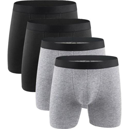 Plus Size Cotton Long Leg Underwear Men Boxers Mens Clothing Men Man Panties Boxershorts boxer hombre ropa interior hombre