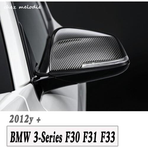 Carbon Fiber car outside exterior rearview mirror Caps cover For BMW 3-series F30 F31 F33 F35 320 328 335Li 2012y+, replacing