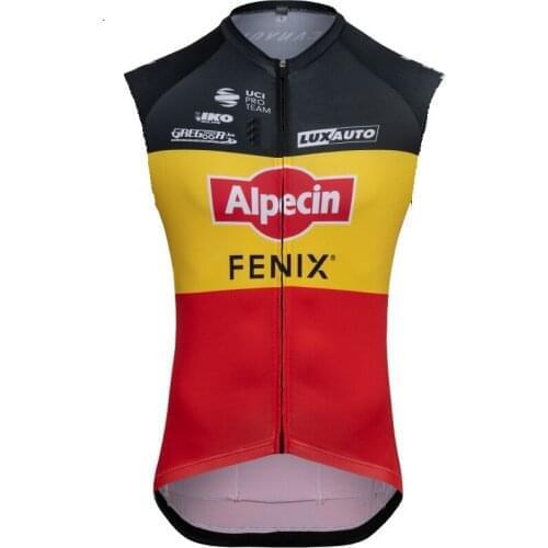 SPRING SUMMER 2021 ALPECIN FENIX TEAM BE CHAMPION ONLY SLEEVLESS VEST CYCLING JERSEY WEAR ROPA CICLISMO SIZE XS-4XL