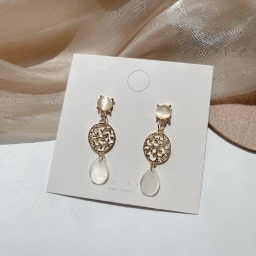 Vintage Women Gold Opal Elegant Sweet Girl Party