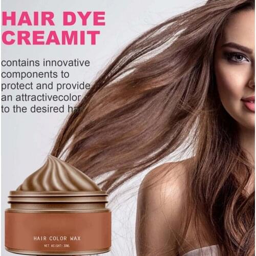 30ml Hair Color Wax Disposable Fast Molding Multiple Colors Natural Hair Styling Wax for Adult