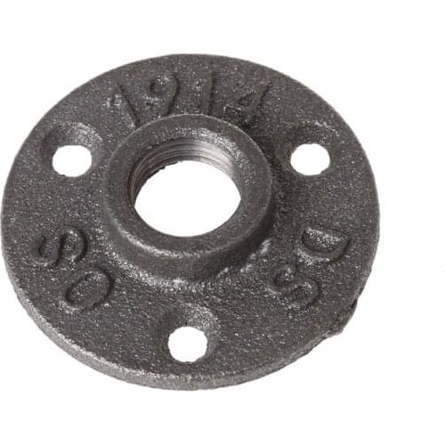 1/2" Malleable Thread Floor Flange Iron Pipe Fittings Wall Mount Industrial