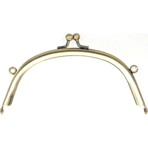 2PCS 16.5cm Bronze Tone Arch Metal Purse Bag Kiss Clasps Frames Clutch Buckles NO Holes DIY Handbag Sewing Hardware Accessories