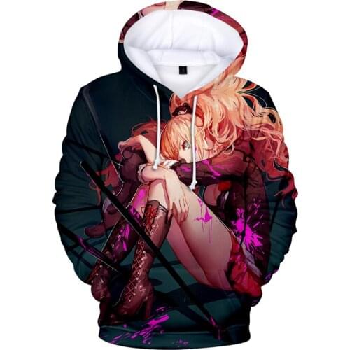 3D Anime Danganronpa;Trigger Happy Havoc Hoodies Hip Hop Smile Hoodie 3D Monokuma Long Sleeve Boys/girls Casual Outwear