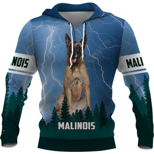 Lightning Malinois 3D Hoodies Printed Pullover Men For Women Funny Animal Sweatshirts Fashion Cosplay Apparel Sweater 01