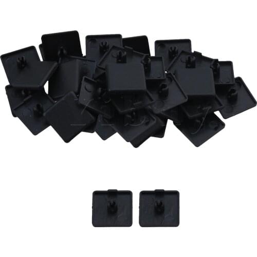 40 x Black Single Hole Extrusion End Cap 20x20mm Industrial Accessories