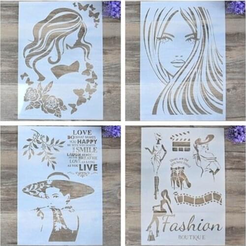 A4 29cm DIY Mandala Skull Owl Layered Templates Wall Painting Scrapbooking Coloring Embossed Decorative Card for Album Template