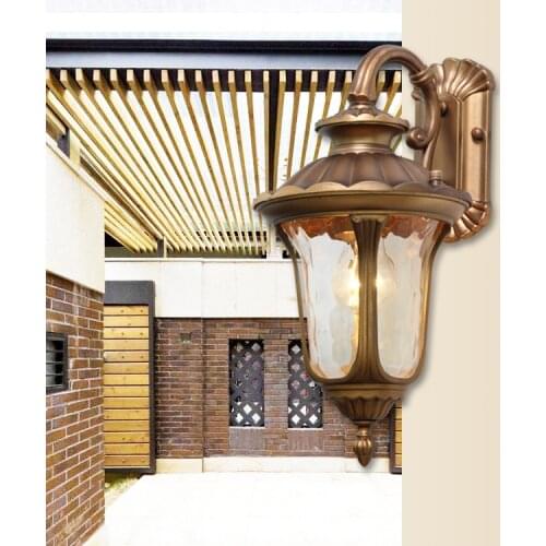 American Vintage LED Wall lamp Outdoor Wall Sconce Lighting Waterproof Garden Wall Light Glass Porch Lights Lampara