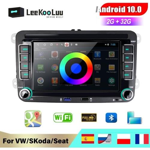 LeeKooLuu Android 2Din Car Radio GPS For VW/Volkswagen/Golf/Polo/Tiguan/Passat/b7/b6/leon/Skoda/Octavia/Rapid Multimedia player