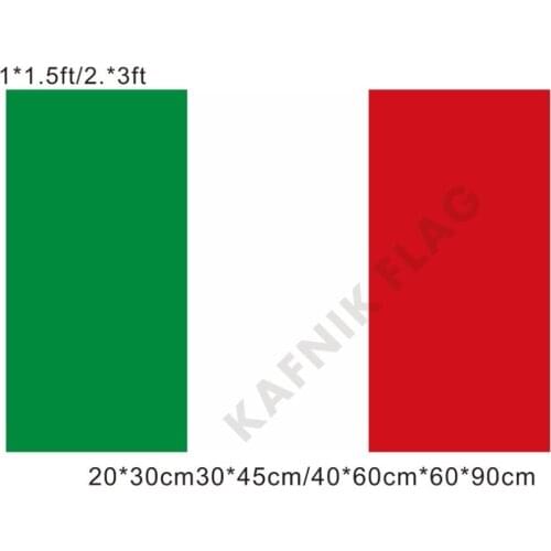 KAFNIK,free shipping 20*30cm/30*45cm/40*60cm/60*90cm small flags Italy National Flagfor Countries World Event Decorative Flags