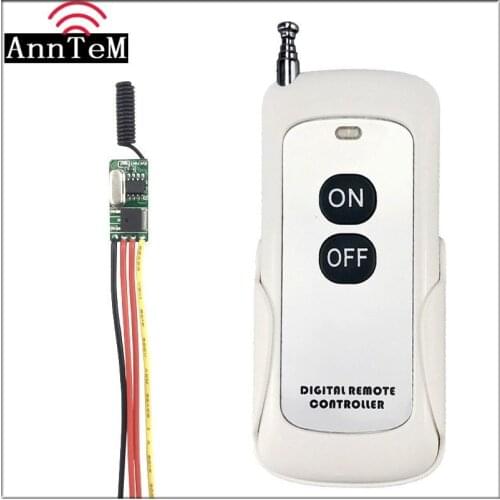 Wireless remote control switch Mini small 433mhz rf transmitter receiver 3.7v 5v 6v 9v 12 Battery power circuit micro Controller
