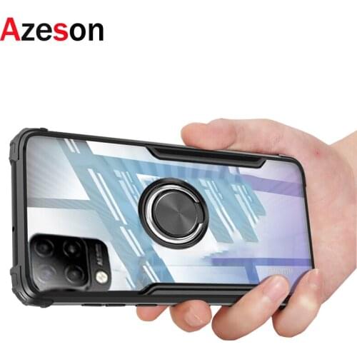 Azeson Case For Samsung Galaxy A22 5G A22 4G Shockproof Slim Clear with Ring Acrylic Soft Frame Cover for Samsung Galaxy A22