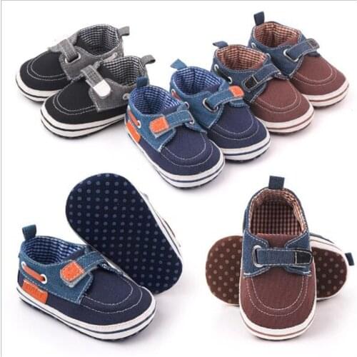 Spring Autumn Baby Cotton Shoes Soft Bottom Infant Boy First Walker Anti-Slip Toddler Casual Shoes