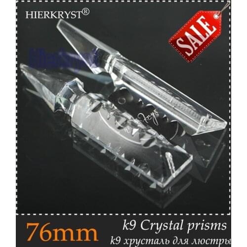 HIERKYST 20 pcs K9 Glass Crystal Prisms Pendants Chandeliers Parts Lustres Rainbow Lamp Lighting Hang Drops 76mm 3" #2096A