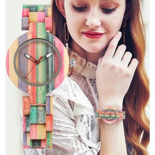 Classic Quartz Wooden Watch Natural Wood Strap Ultra-light Band with Folding Clasp With Safety Watches for Girls Engraved Clock