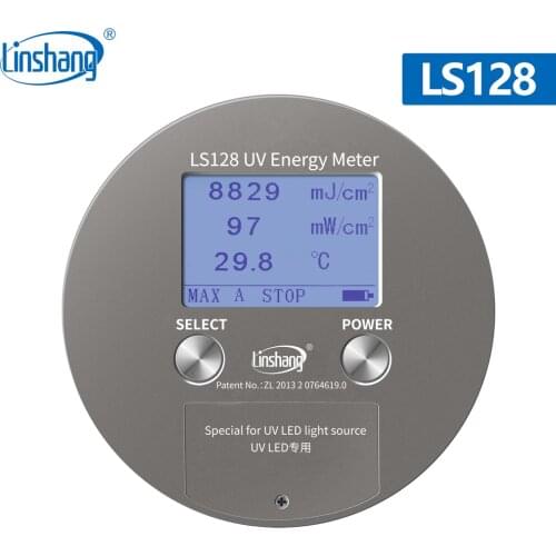 Linshang LS128 UV energy meter LS131 UVA radiometer UV power puck for UV LED plane light source at 365nm 375nm 385nm 395nm 405nm