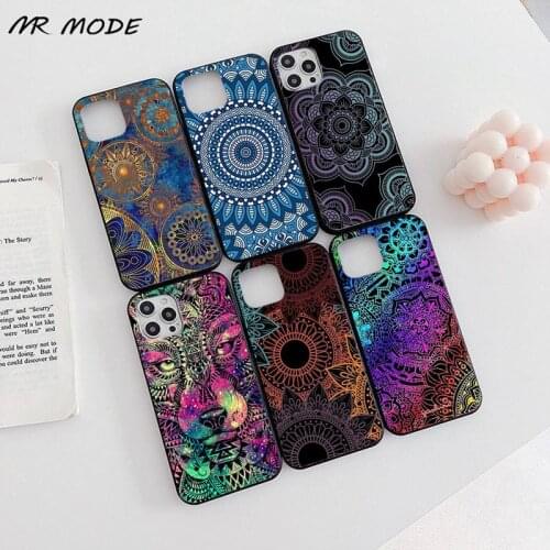 Mandalas Pattern Phone Case for iPhone 11 12 pro XS MAX 8 7 6 6S Plus X 5S SE 2020 XR Soft silicone Cover Shell