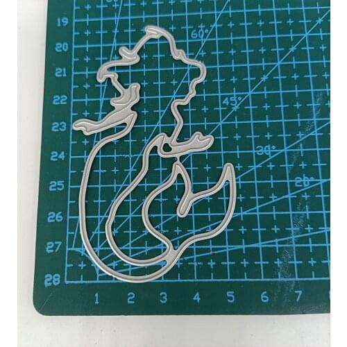 Metal Cutting Dies Mermaid Shape Pattern DIY Stencils Scrapbooking Photo Album Embossing Paper Card Decor New 2021