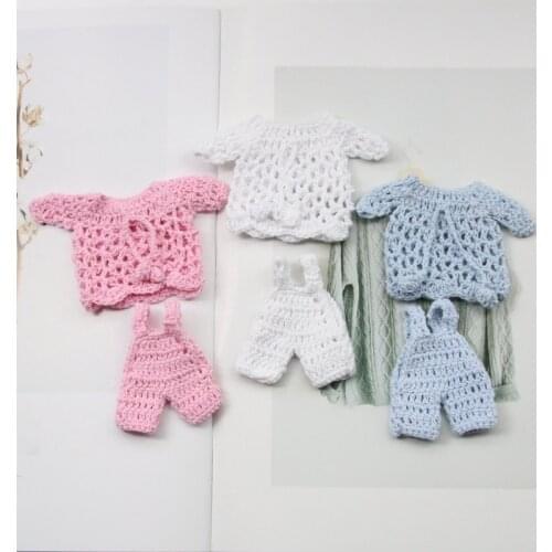 4PCS Mini Knitting Clothing DIY Doll Decorative Supplies Mobile Phone Shell Accessories Childrens Hairpin Decoration Material