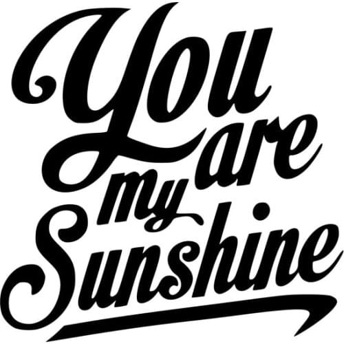 Creativity You Are My Sun Funny Car Stickers PVC Personality Fashion Auto Body Windows Exquisite Decals Waterproof Decoration