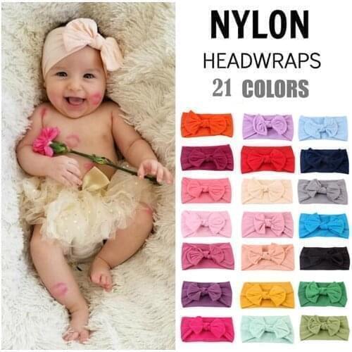 Solid Color Baby Cotton Bowknot Headband Solid Girls Kids Twist Knot HairBand Baby Girl Headbands Hair Accessories