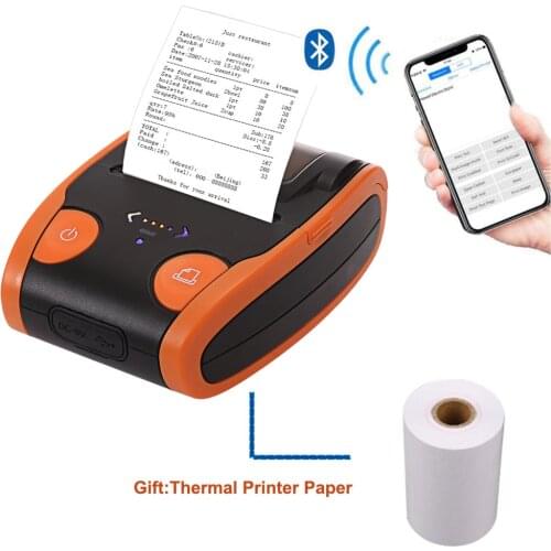 Portable Mini 58mm Bluetooth Wireless Thermal Sticker Receipt Ticket Printer For POS Bill Machine shop printer for Store
