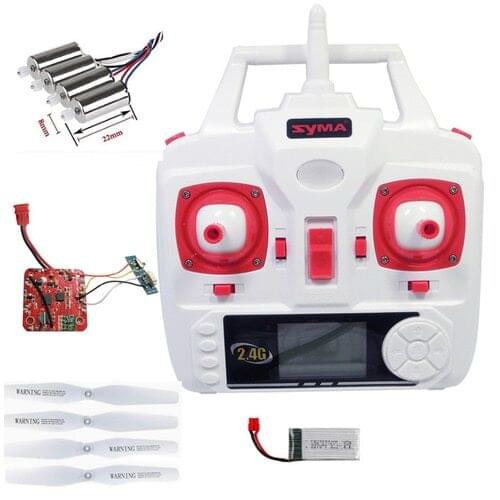 Remotor Control + Blade + Battery + Motor + Circuit Board Spare Part for Syma X5HC X5HW RC Drone Quadcopter