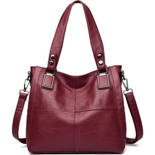 Leather Luxury Handbags Women Bags Designer Handbags Ladies Shoulder Hand Bags For Women 2019 Large Casual Tote Sac Bolsa Femini