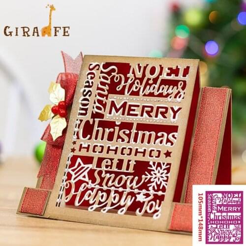 Merry Christmas backgroun Metal cutting dies cut die mold decoration Scrapbook paper craft knife mould blade punch stencils die