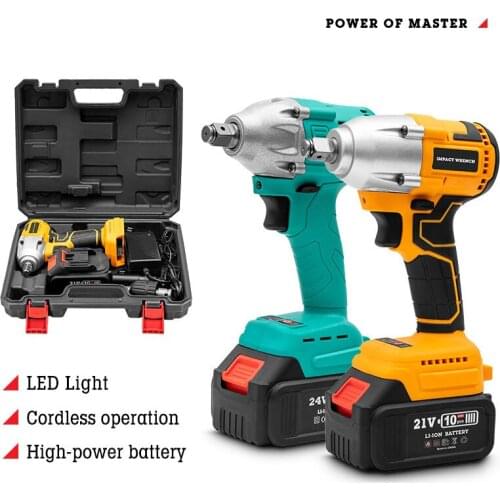 Lithium Battery Screwdriver, Charging Wrench, Socket Wrench, Car repair, Heavy-Duty Electric Wrench