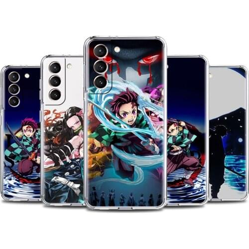 Demon Slayer Nezuko Kamado Silicone Phone Case For Samsung Galaxy S21 S20 Ultra S10 Lite S9 Plus S20 FE 5G 10e Transparent Coque