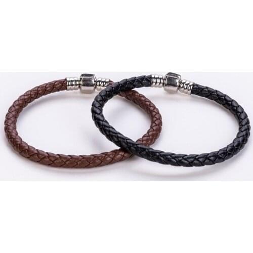 Modern Bracelet Stainless Steel Charm Magnetic Men Women Bracelets Leather Braided Rock Punk Bangles 2021 Jewelry