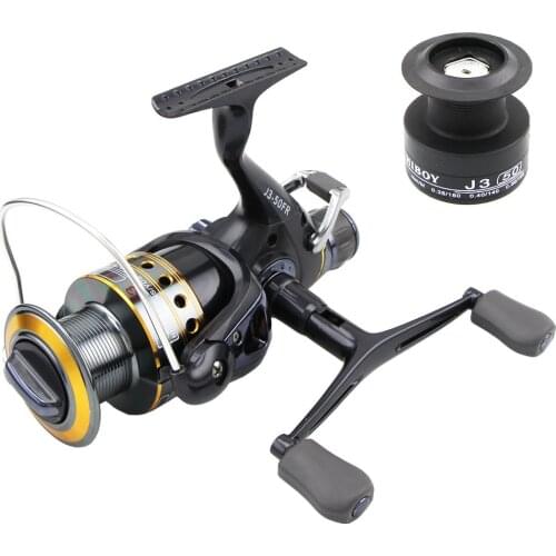 Carp Spinning Fishing Reels Left/Right Handle Metal Spool, 9+1BB Stainless steel Shaft Rear Drag Wheel 1 Spare Plastic Spool