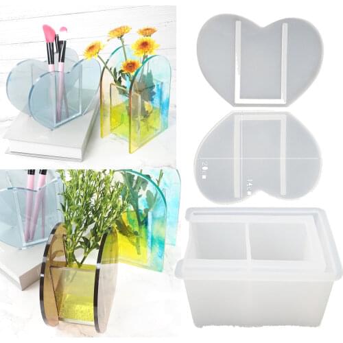 Creative Desktop Decoration Flower Pot Silicone Mold for DIY Epoxy UV Storage Tank Resin Molds Jewelry Tools