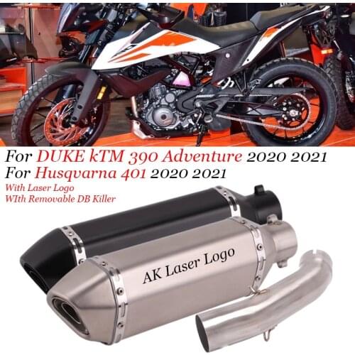 Slip For DUKE kTM 390 Adventure For Husqvarna 401 2020 2021 Motorcycle Exhaust Escape Middle Link Pipe Connecting 51mm muffler