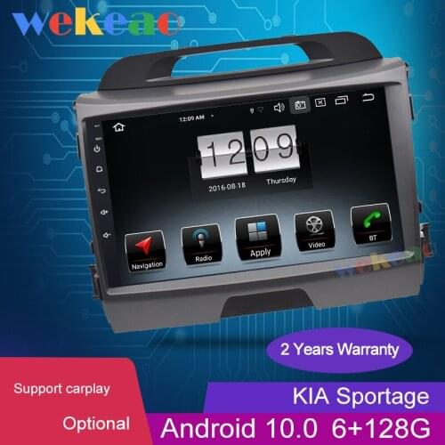 Wekeao Touch Screen 9'' 1 Din Android 10.0 Car Dvd Player For Kia KX5 Sportage Car Radio Android Auto GPS Navigation 2010-2015