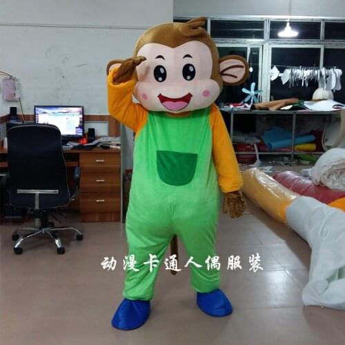 Monkey Mascot Costume Mascotte Adult Size Fancy Dress Cartoon Character Someone Inside Cartoon Props