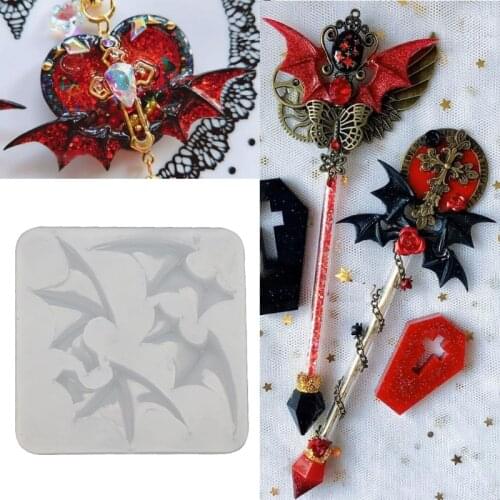 Evil Flying Wing Earrings Hairpin Pendant Resin Mold Bat Wing Resin Mold Tools