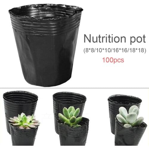 100pcs High Quality Plastic Nursery Pots Flower Seedling Pots Plant Holder Planter Box Container Set for Home Garden Tools